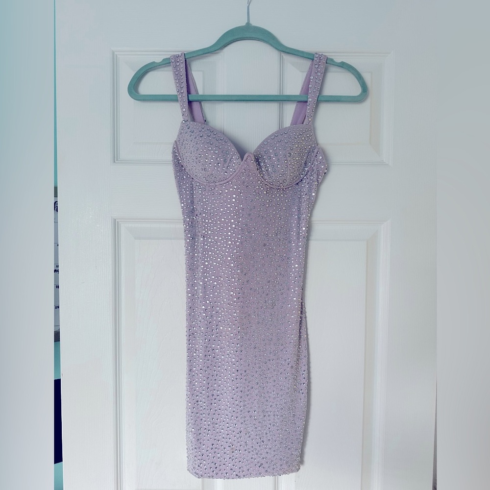 Women’s Oh Polly Lavender Rhinestone Dress - Size 2